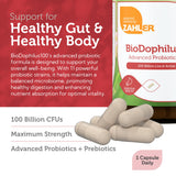 Zahler Biodophilus100 Probiotic bottle side view