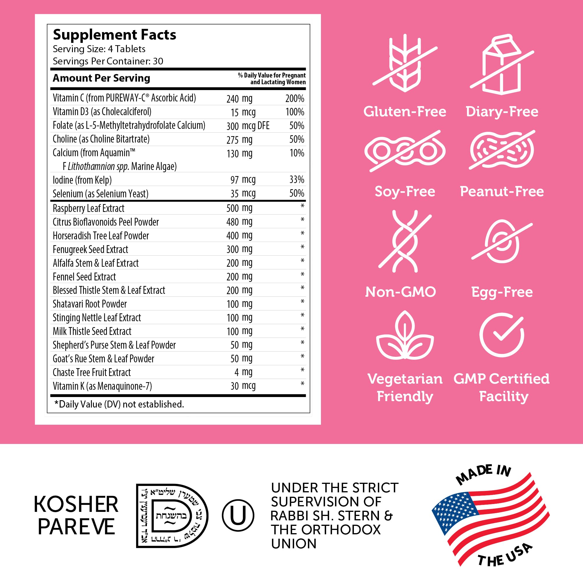 Zahler Breast Feeding & Postpartum Supplement 231g capsules