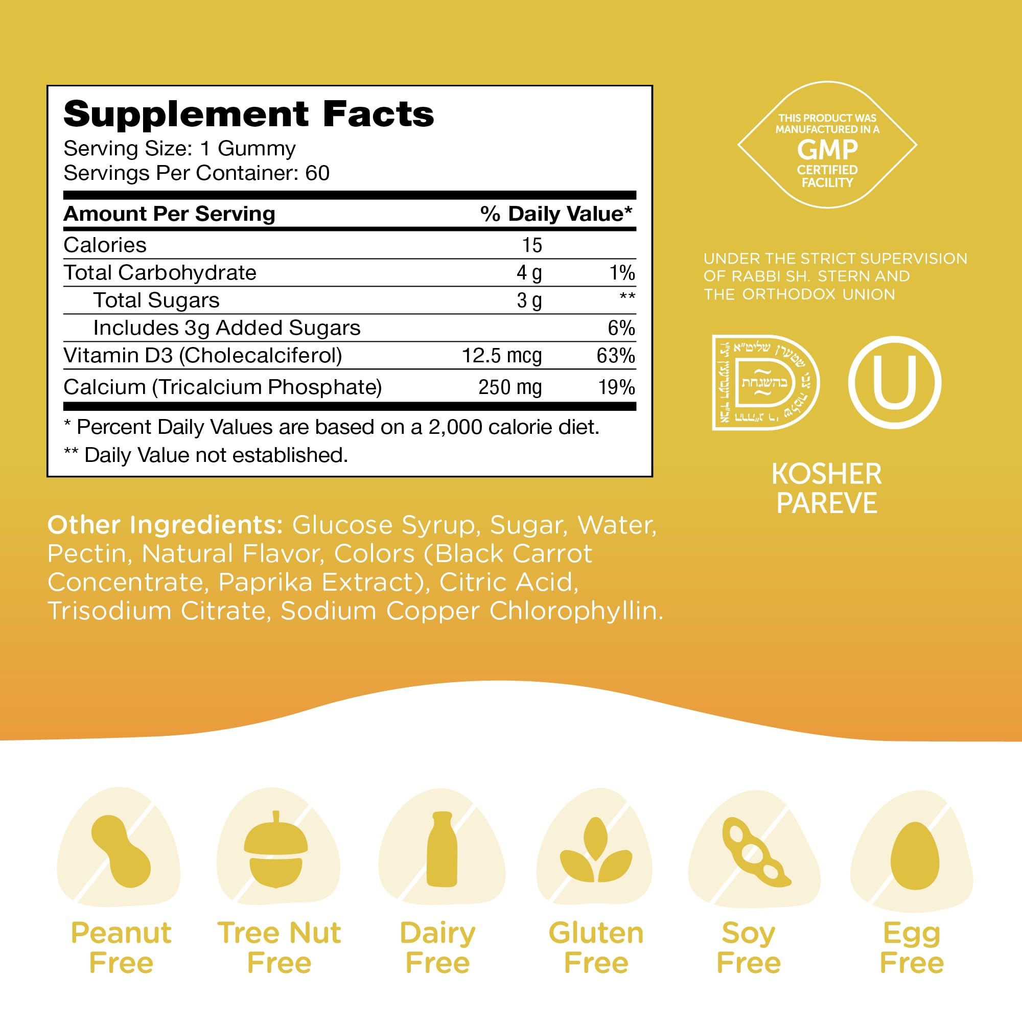 Zahler Calcium + D3 Gummies opened bottle