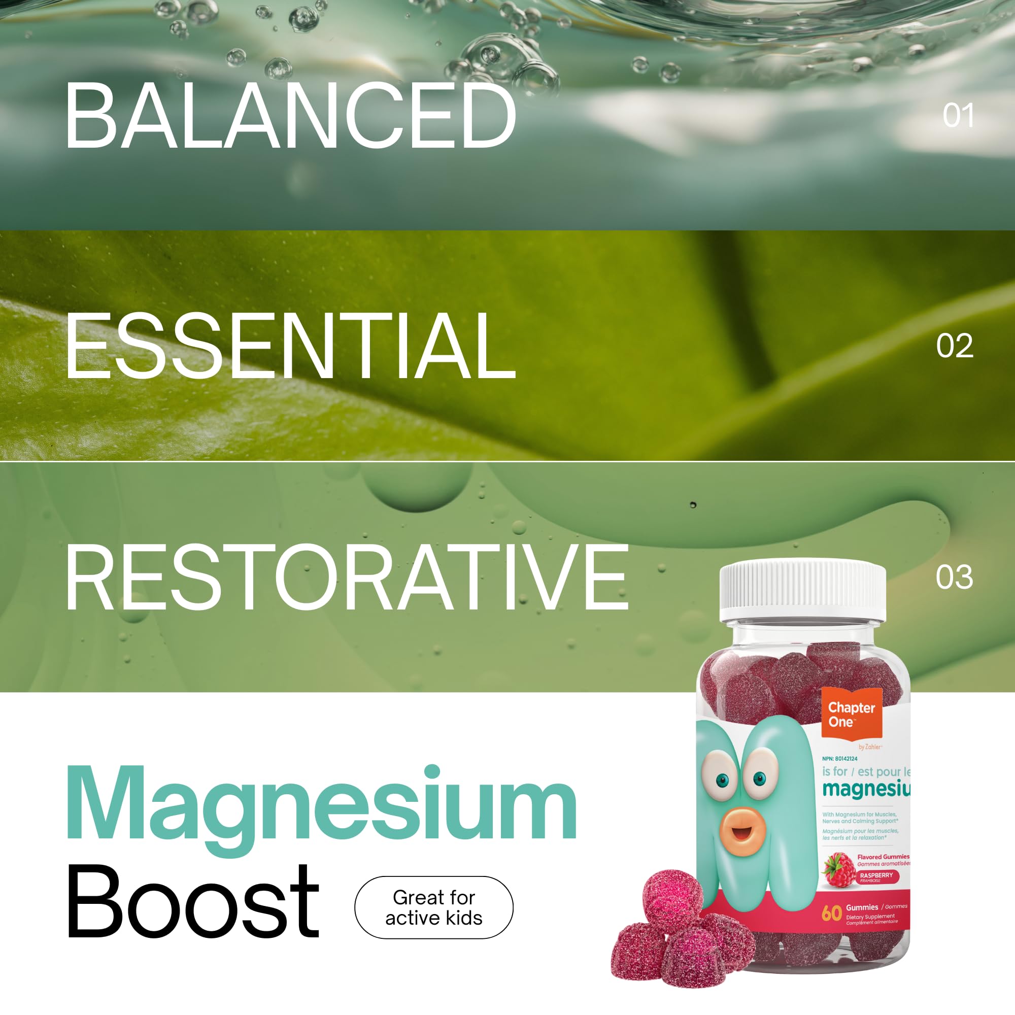 Zahler Chapter One Magnesium Gummies back view packaging