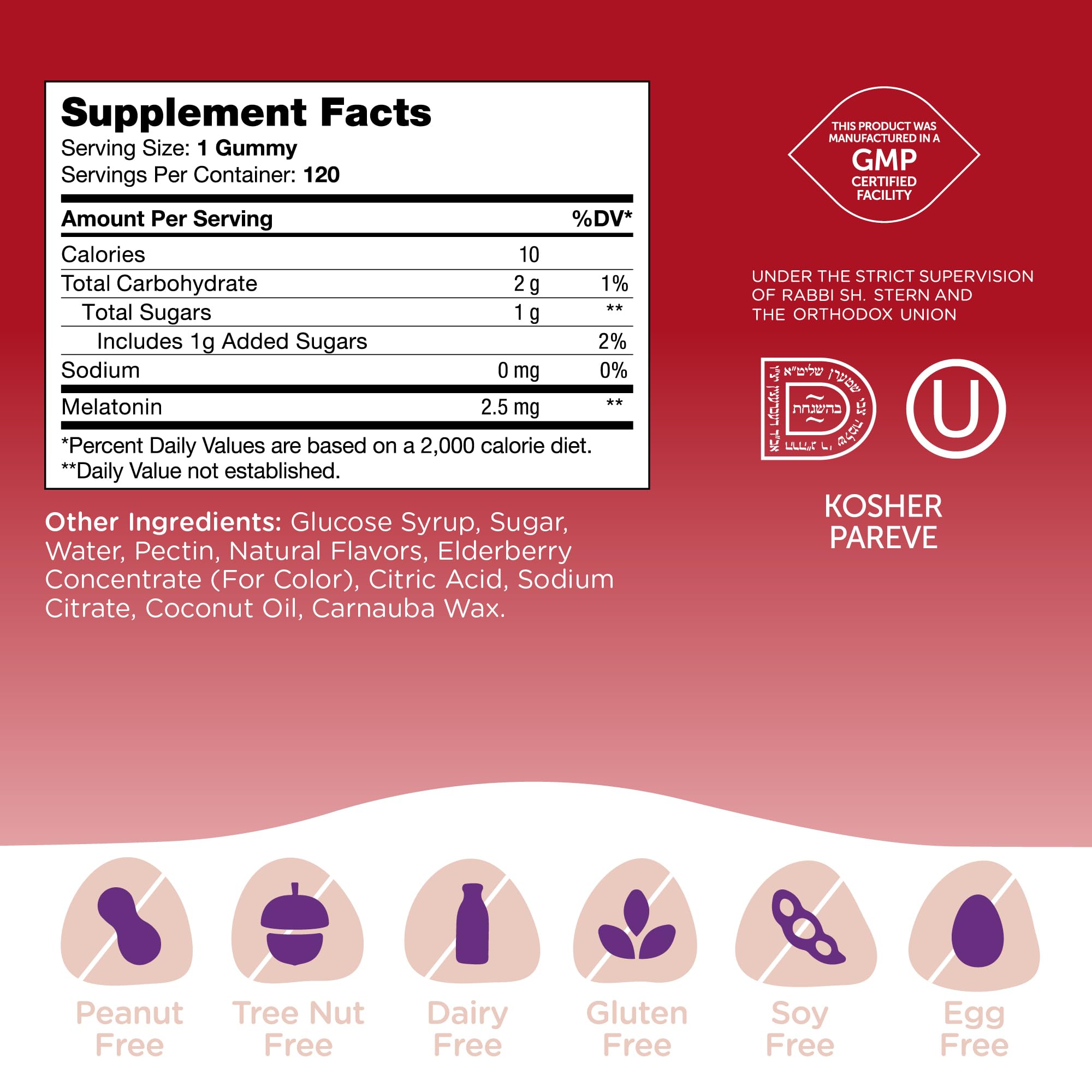 Zahler Chapter One Melatonin Gummies for Kids ingredients list