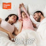 Zahler Chapter One Melatonin Gummies for Kids on a nightstand