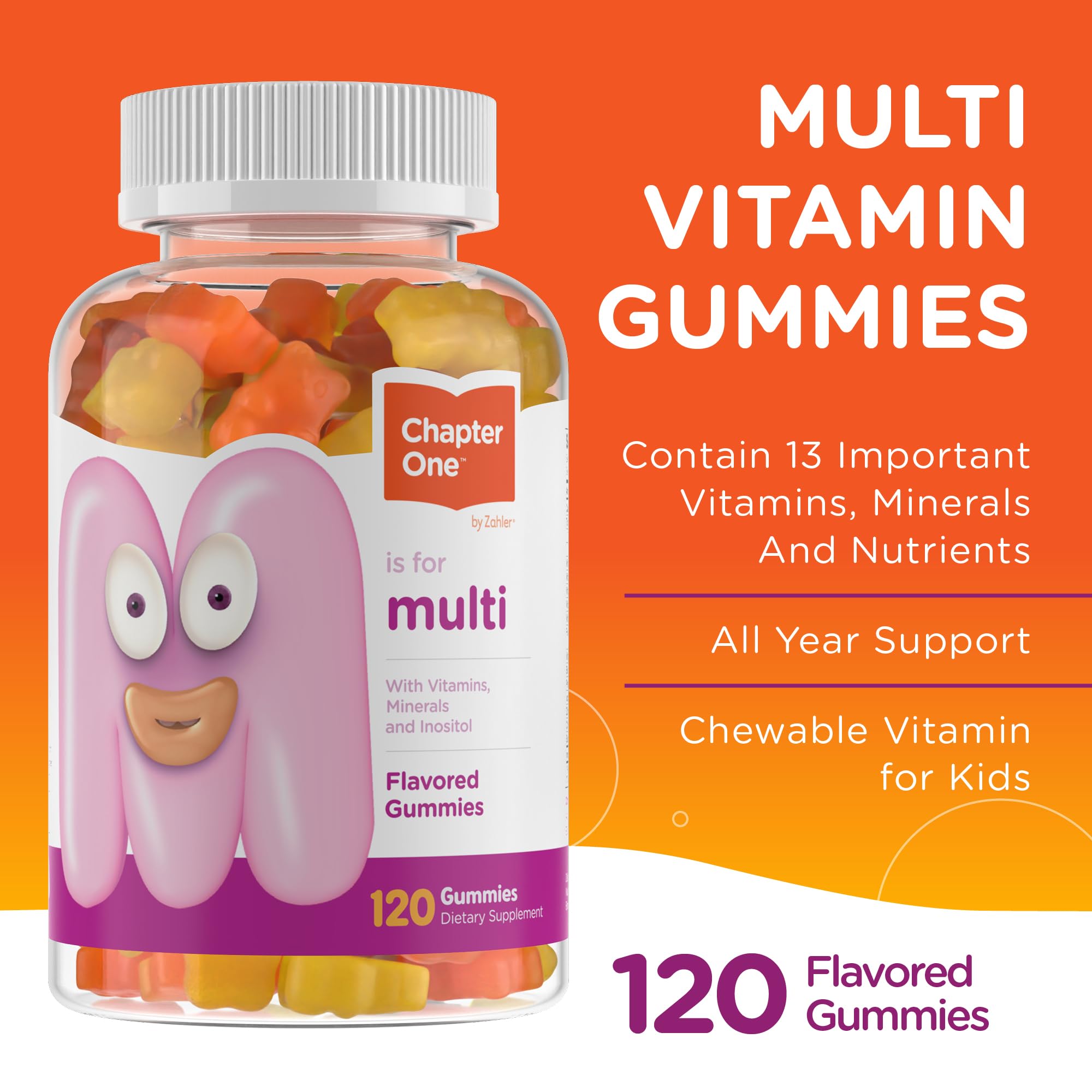 Zahler Chapter One Multivitamin Gummies nutritional information