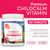 Zahler Childcalm Chewable Tablets open container with tablets visible