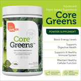 Zahler Core Greens Spirulina Powder mixed in a glass of water