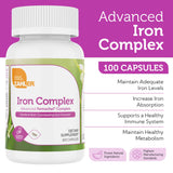 Zahler Iron Complex 25mg iron supplement capsule close-up