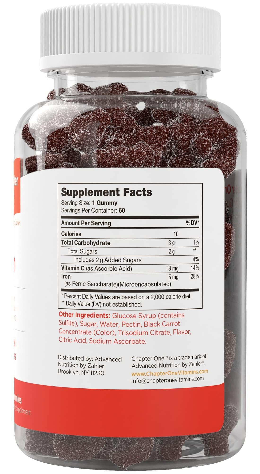 Zahler Iron Gummies 5mg close-up of gummies