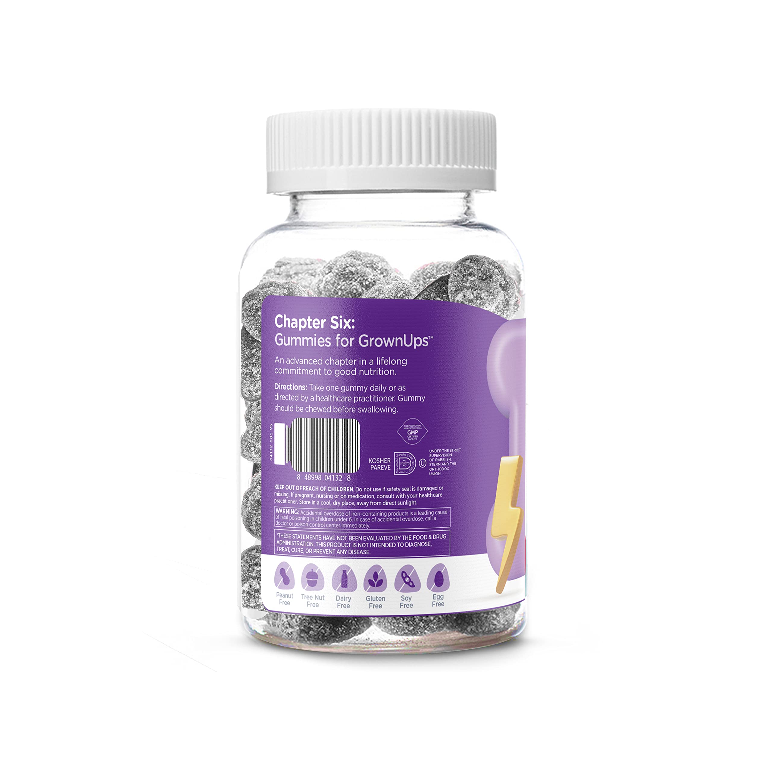 Zahler Iron Gummies back view with ingredient list