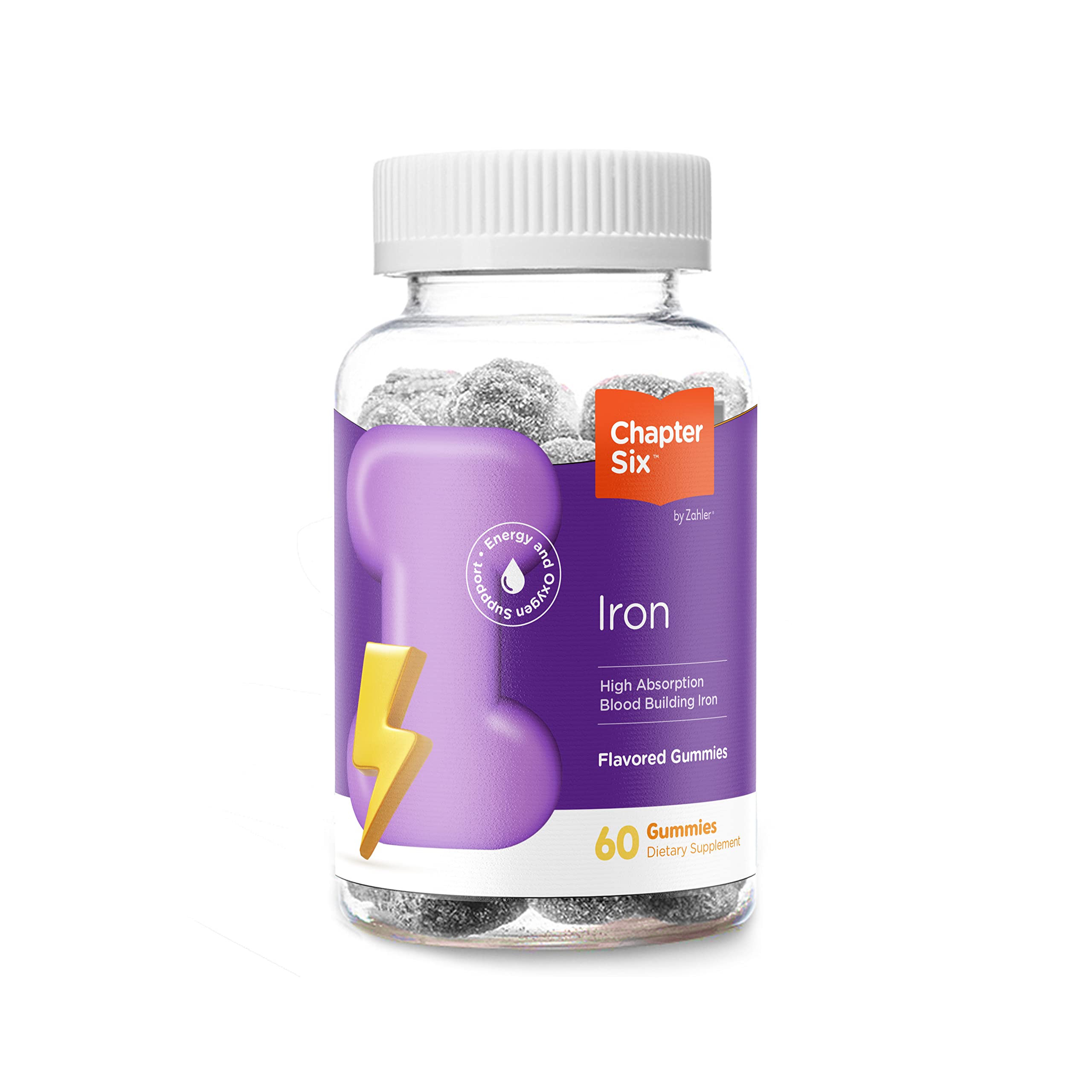 Zahler Iron Gummies front view packaging with grape flavour