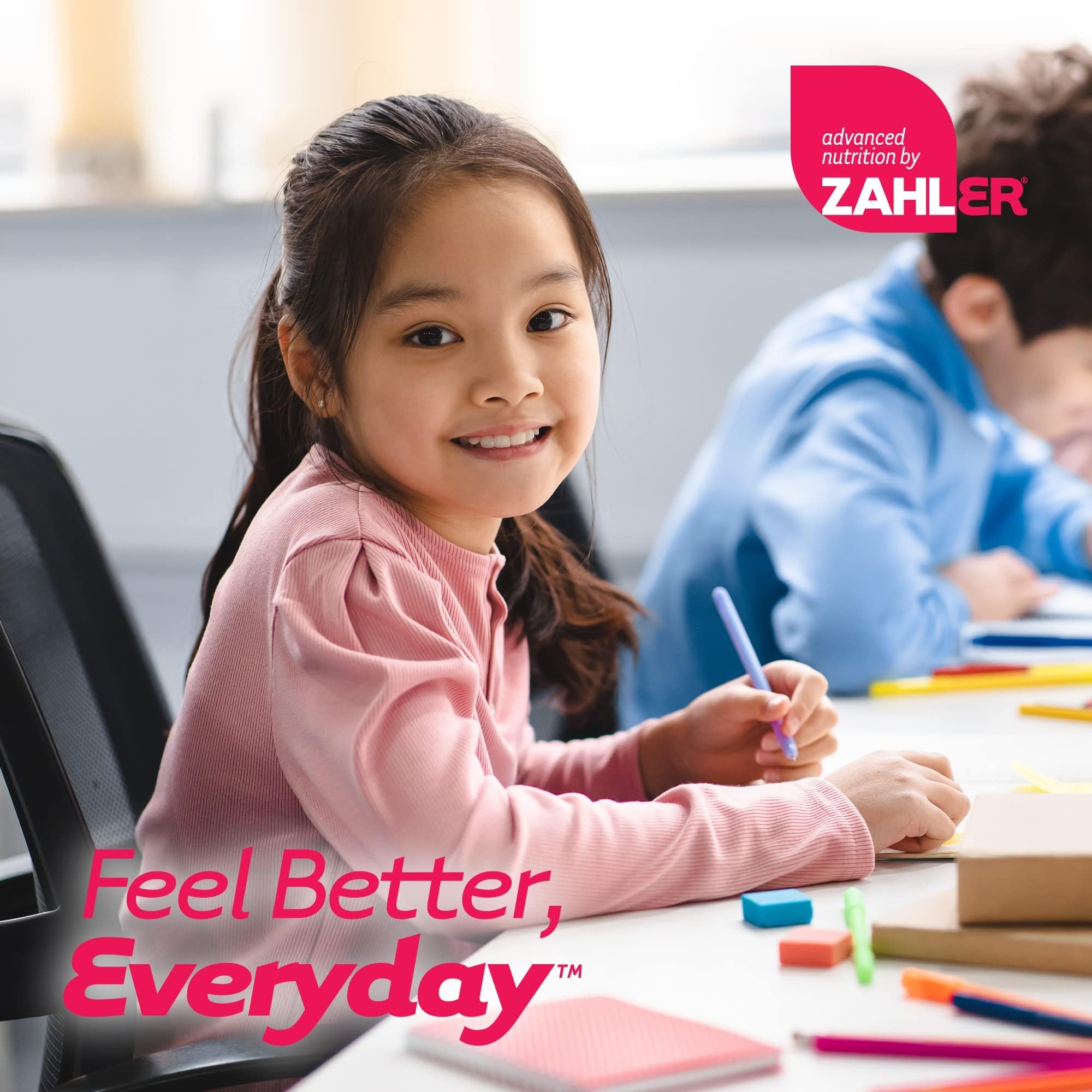 Zahler Junior Multi Children's Multivitamin on a kitchen counter