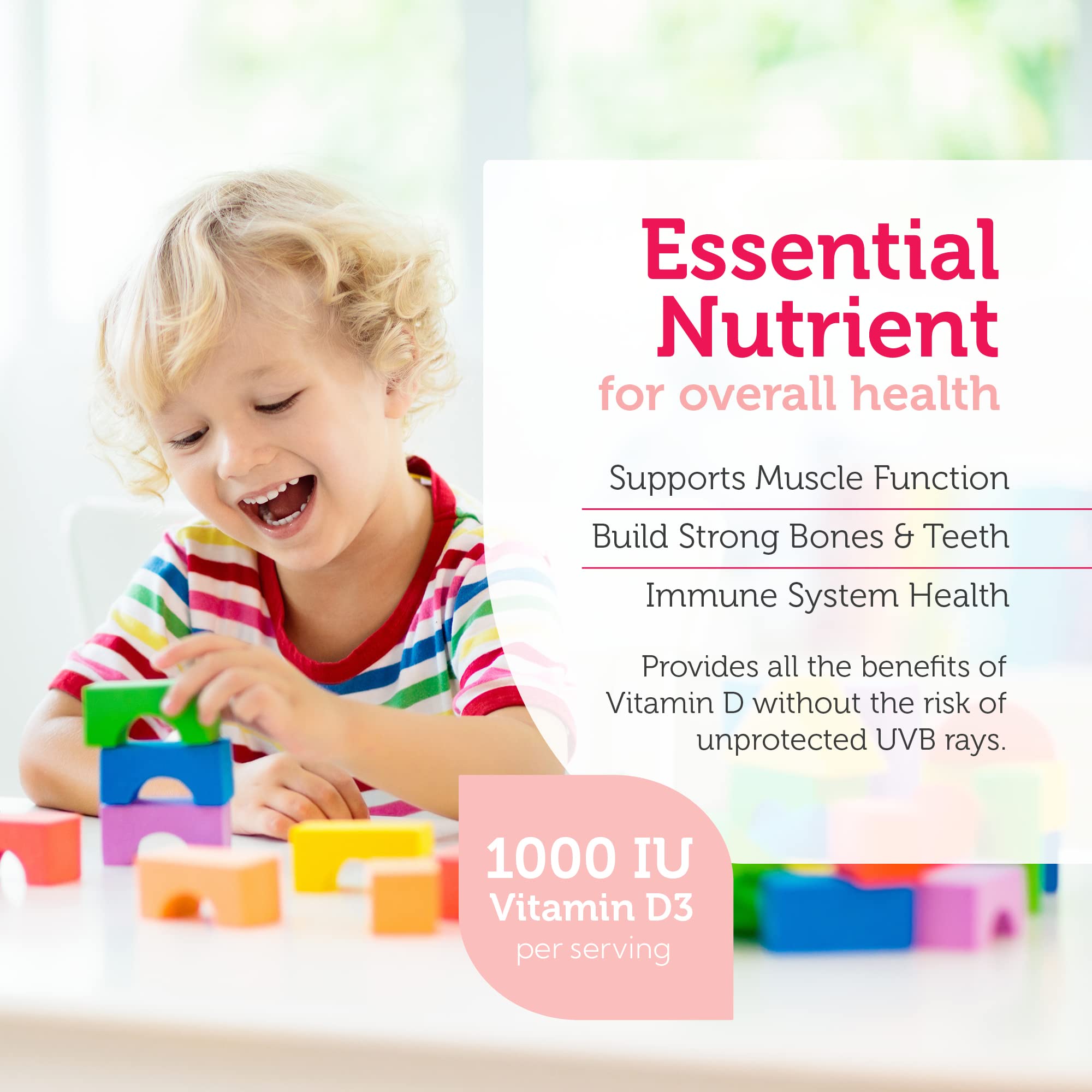 Zahler Junior Vitamin D3 Chewables back view with ingredient list
