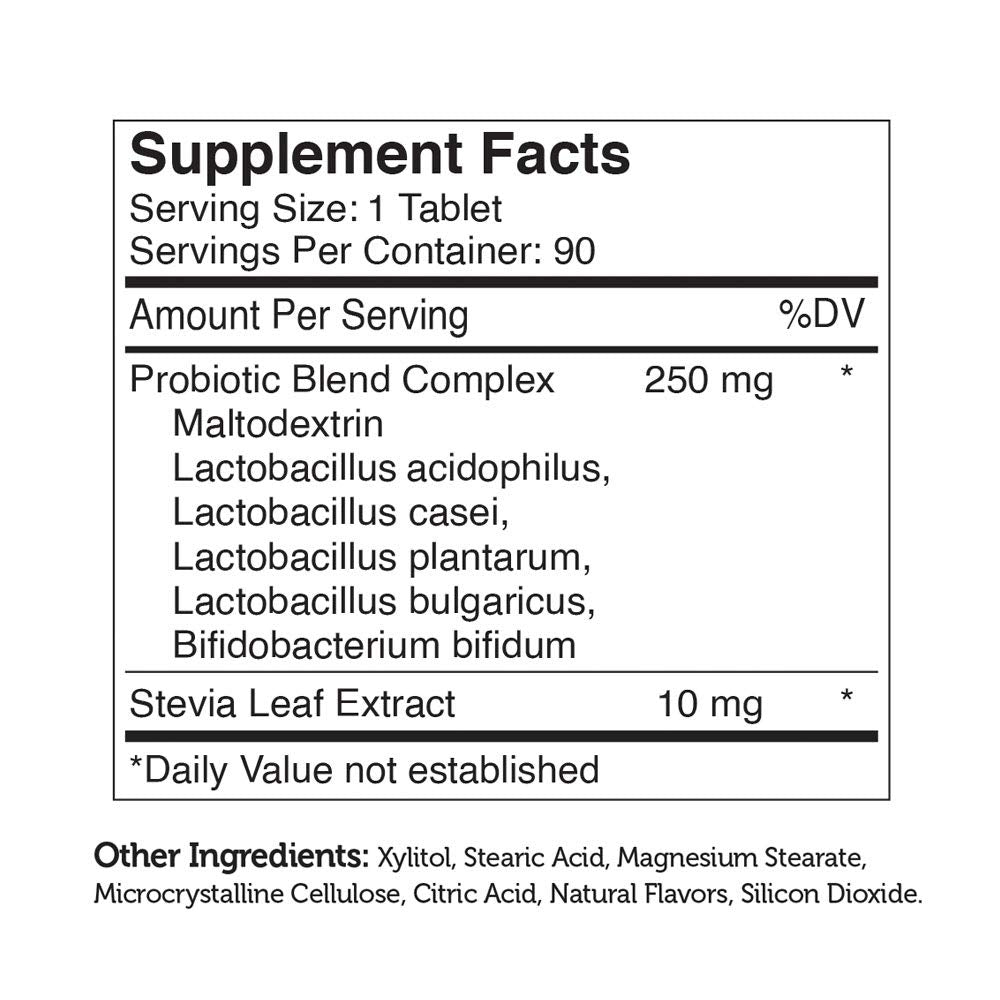Zahler Kidophilus Plus tablets with a measuring spoon
