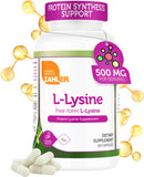 Zahler L-Lysine Supplement 500mg capsules front view