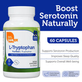 Zahler L-Tryptophan 500mg Supplement side view of bottle