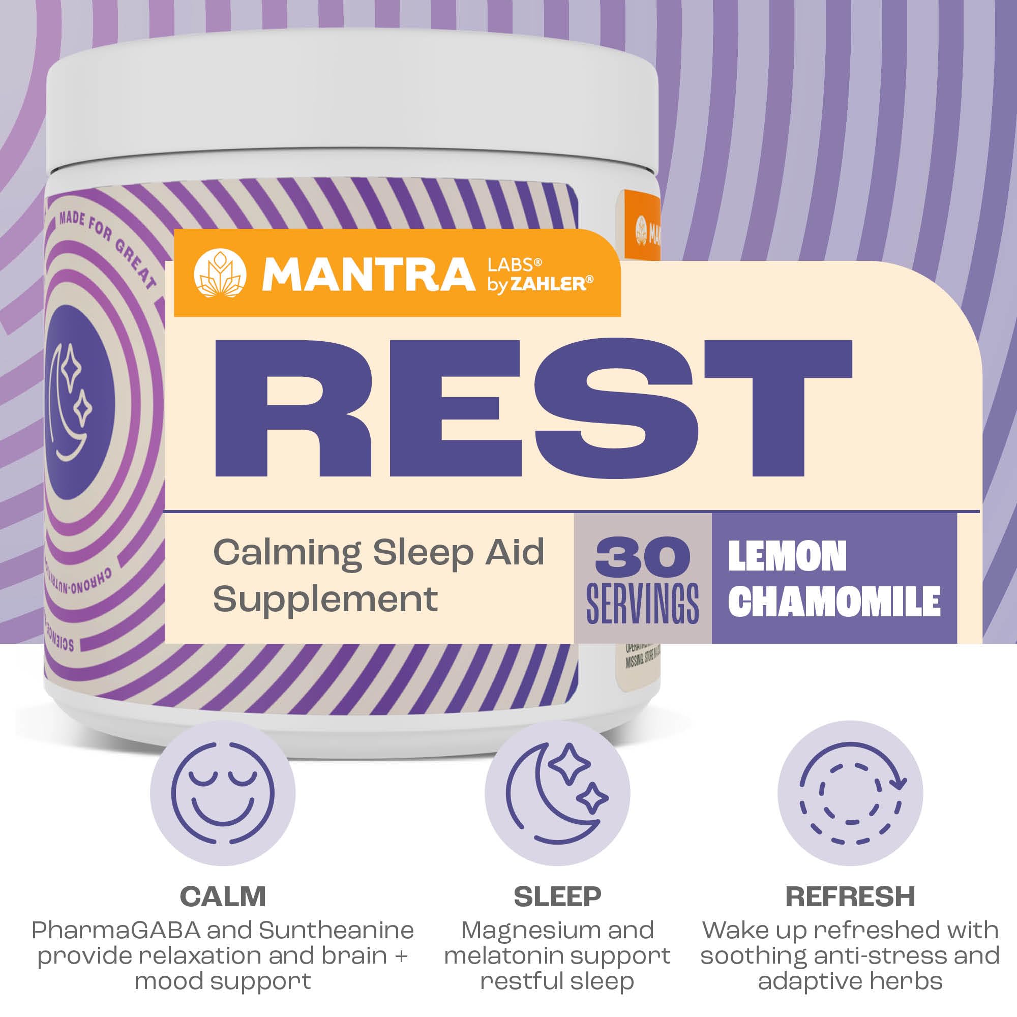 Zahler Mantra Rest Sleep Supplement ingredients list