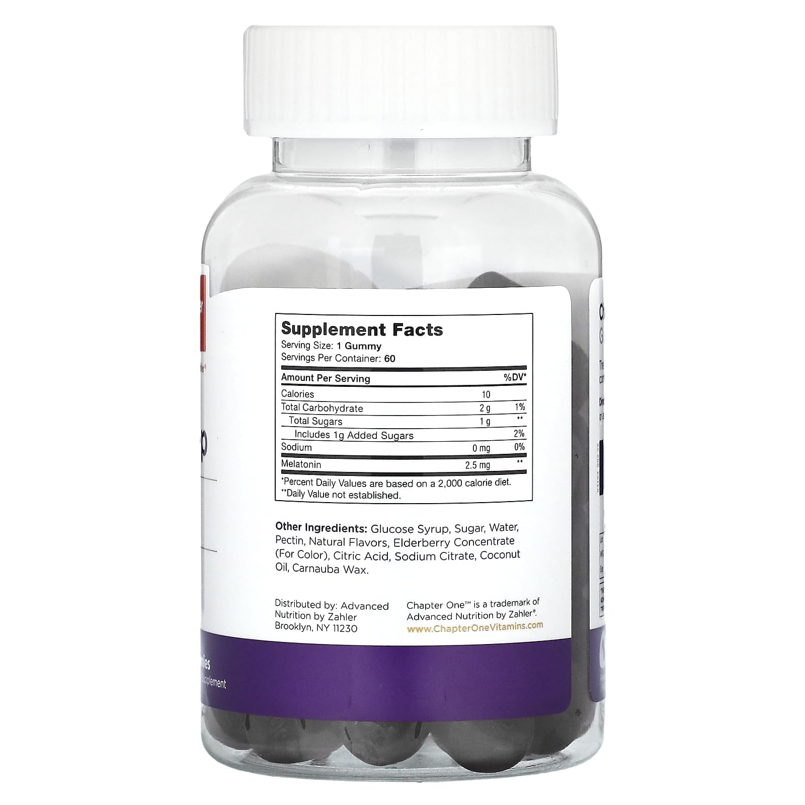 Zahler Melatonin Gummies for Kids 2.5mg close-up of gummies