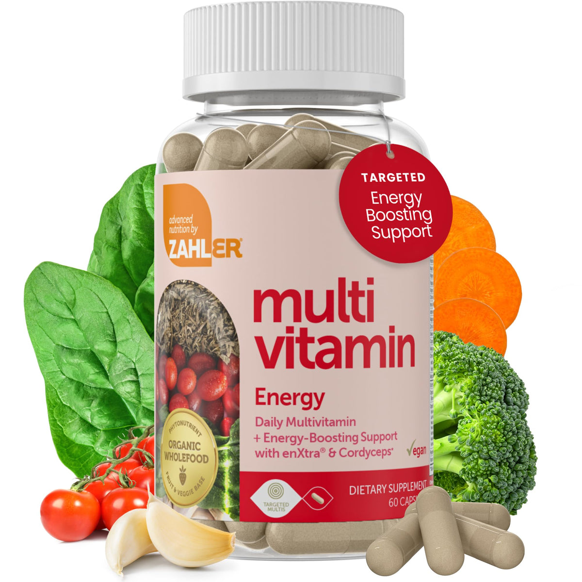 Zahler Multivitamin Energy 100g front view with packaging