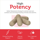 Zahler Multivitamin Energy side view of the bottle