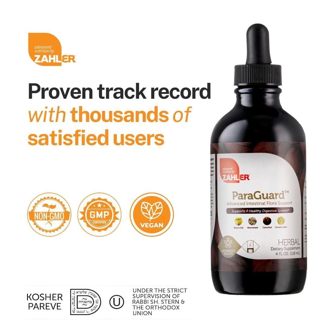 Zahler ParaGuard Liquid Drops 286g back view with nutrition facts