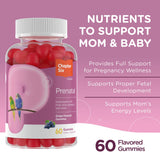 Zahler Prenatal Gummies displayed with two pieces