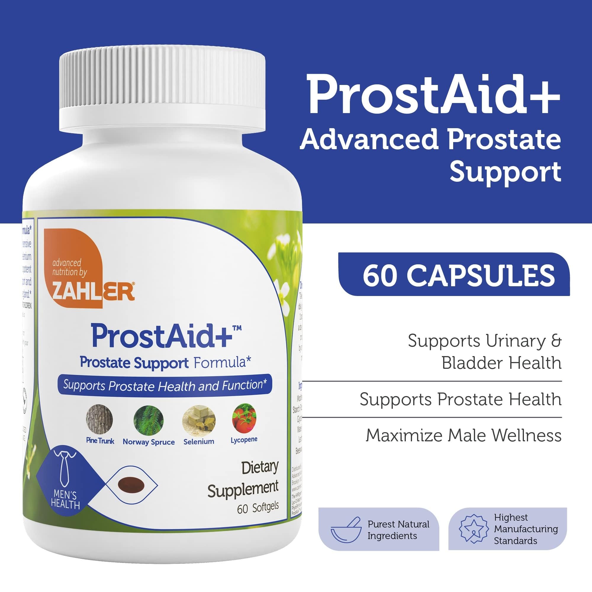 Zahler Prostaid+ supplement ingredients list