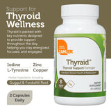 Zahler Thyraid label close-up showing ingredients