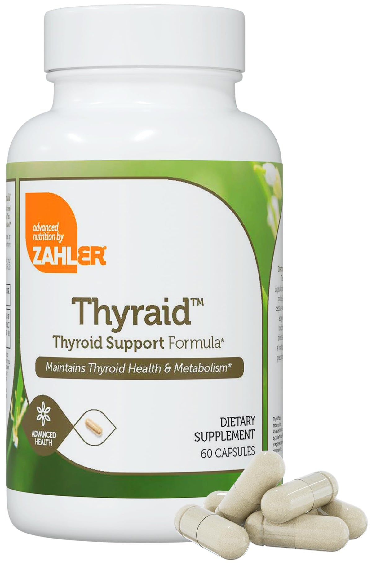 Zahler Thyraid Thyroid Support 60 Capsules front view