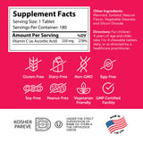 Zahler Vitamin C Junior Chews 250mg ingredients list on packaging
