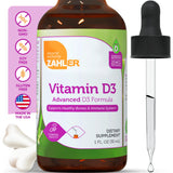Zahler Vitamin D3 1000 IU Liquid Drops bottle with dropper