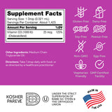 Zahler Vitamin D3 1000 IU Liquid Drops with measuring spoon