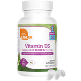 Zahler Vitamin D3 50,000 IU softgels back view
