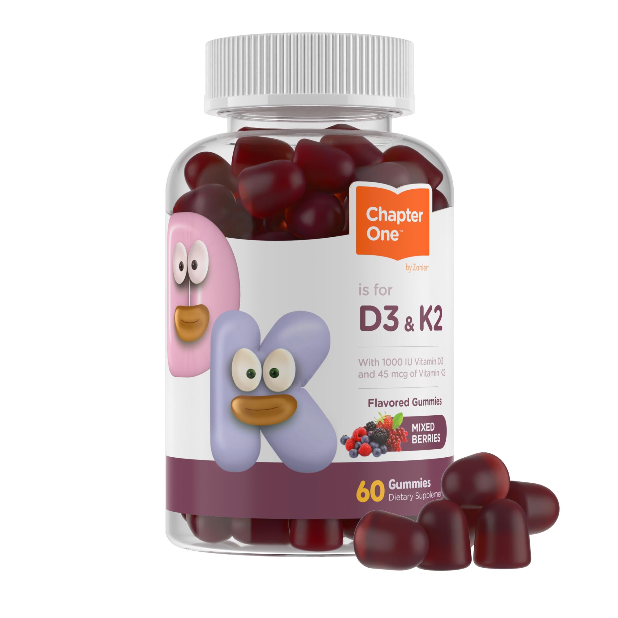 Zahler Vitamin D3 and K2 Gummies bottle front view