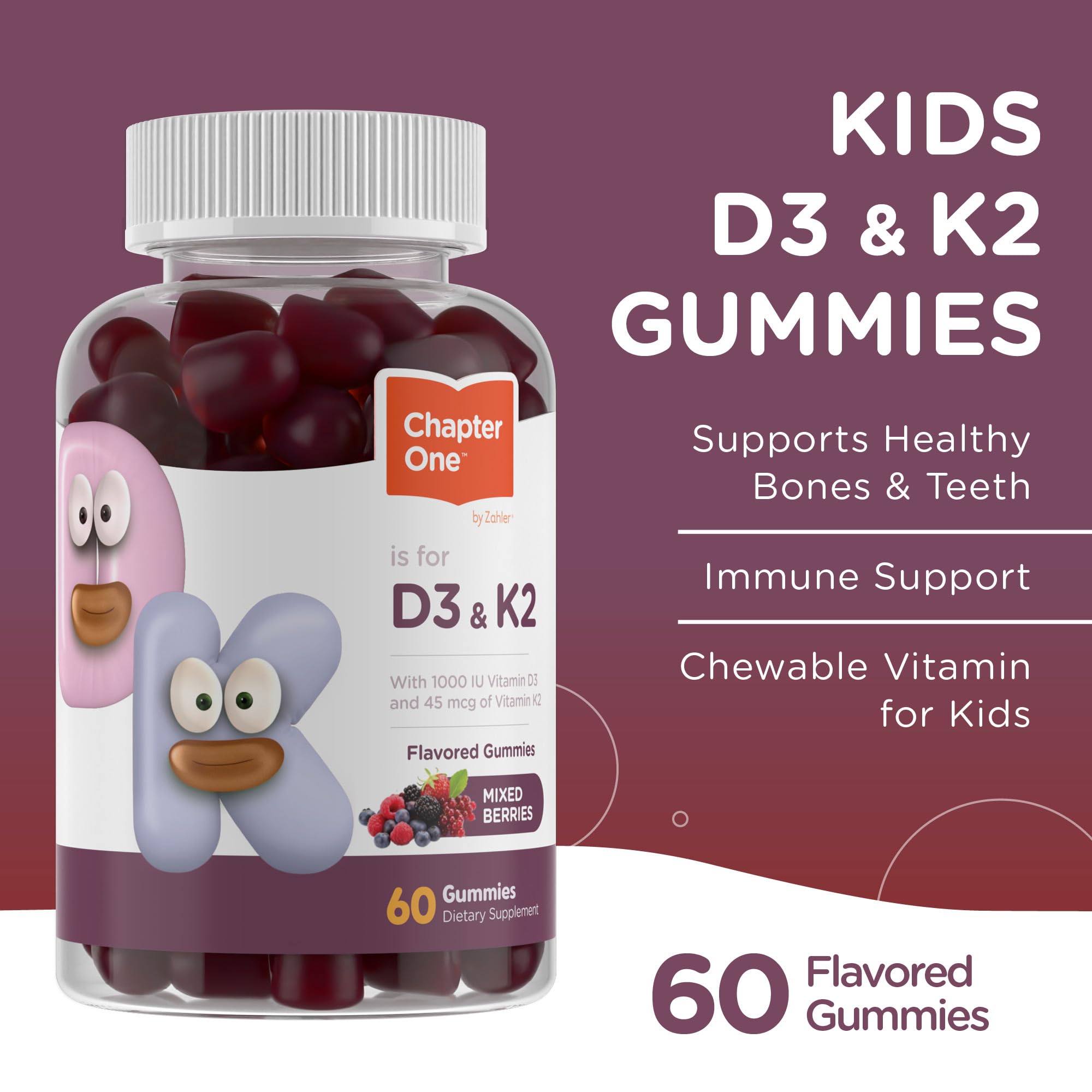 Zahler Vitamin D3 and K2 Gummies close-up of gummies