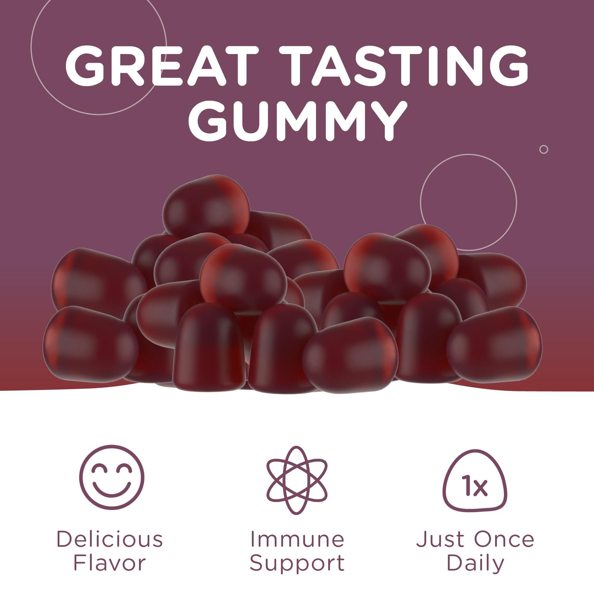 Zahler Vitamin D3 and K2 Gummies on a wooden table