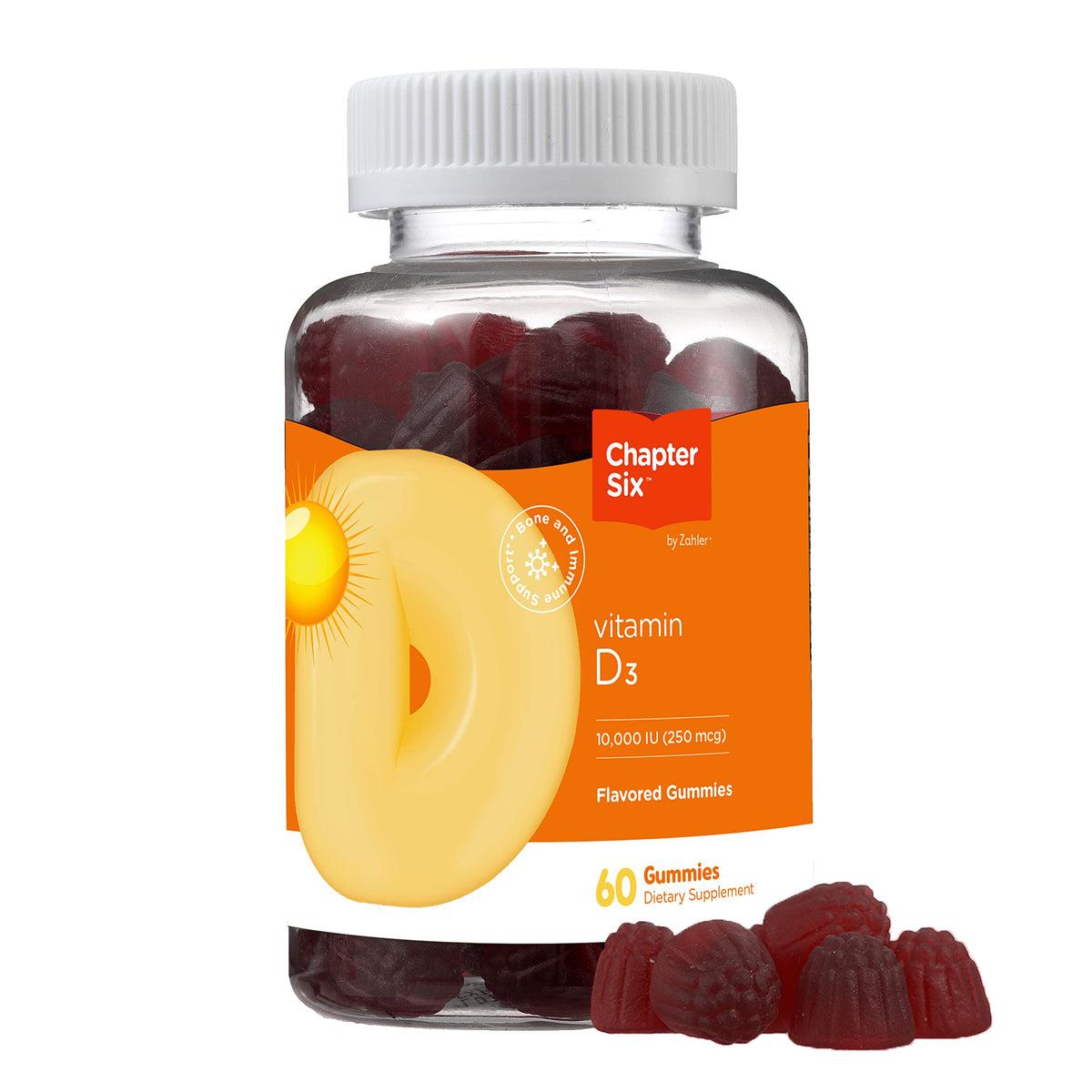 Zahler Vitamin D3 Gummies 10,000 IU front view of packaging