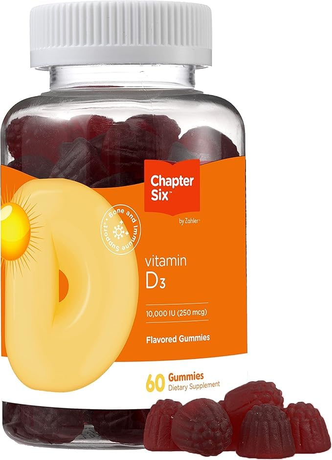 Zahler Vitamin D3 Gummies 10,000 IU nutritional information