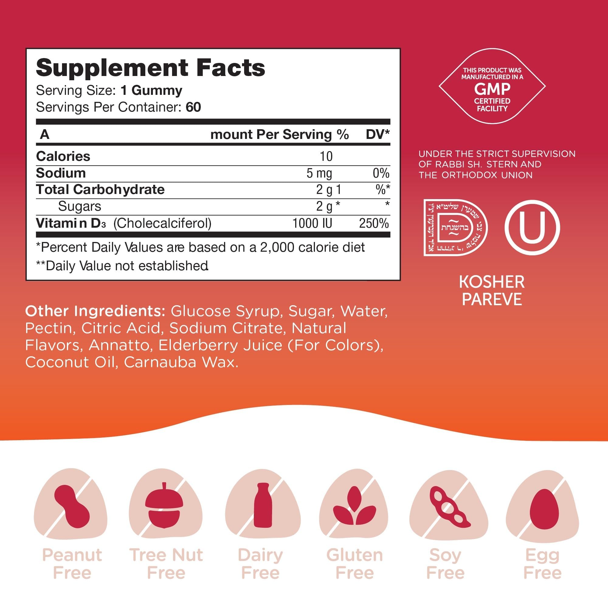 Zahler Vitamin D3 Gummies packaging side view