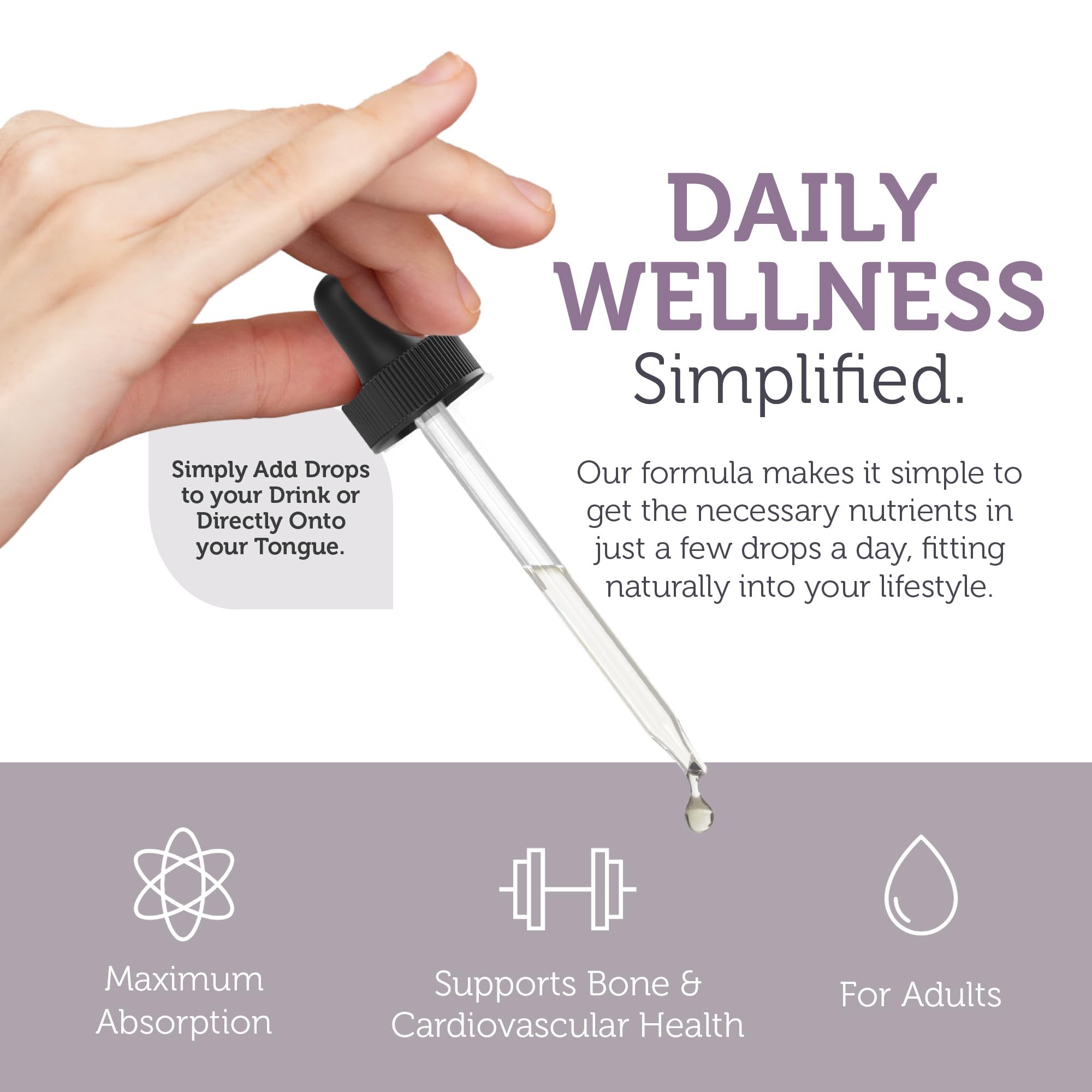Zahler Vitamin K2 + D3 Liquid Drops packaging side view