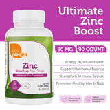 Zahler Zinc Capsules 50mg side view showing capsule