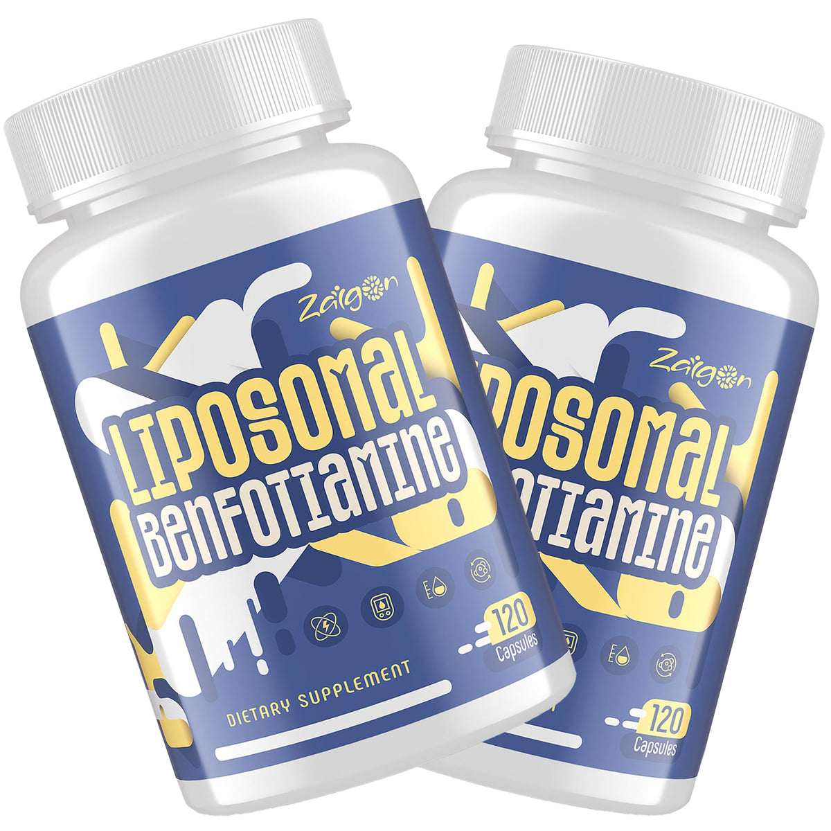 Zaigon Benfotiamine 600mg supplement bottle front view