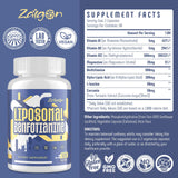 Zaigon Benfotiamine 600mg supplement with a measuring spoon