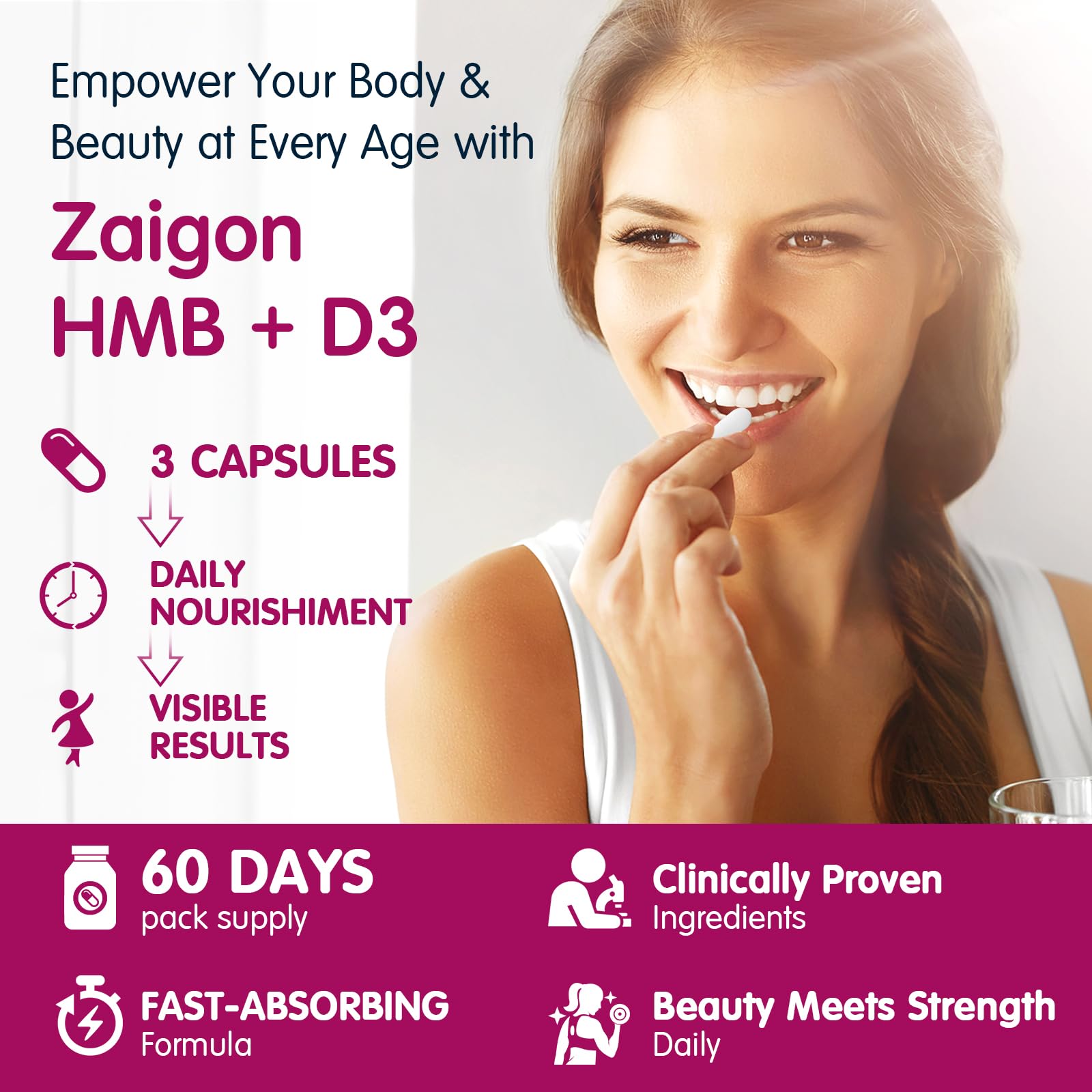 Zaigon supplement with a measuring spoon for dosage