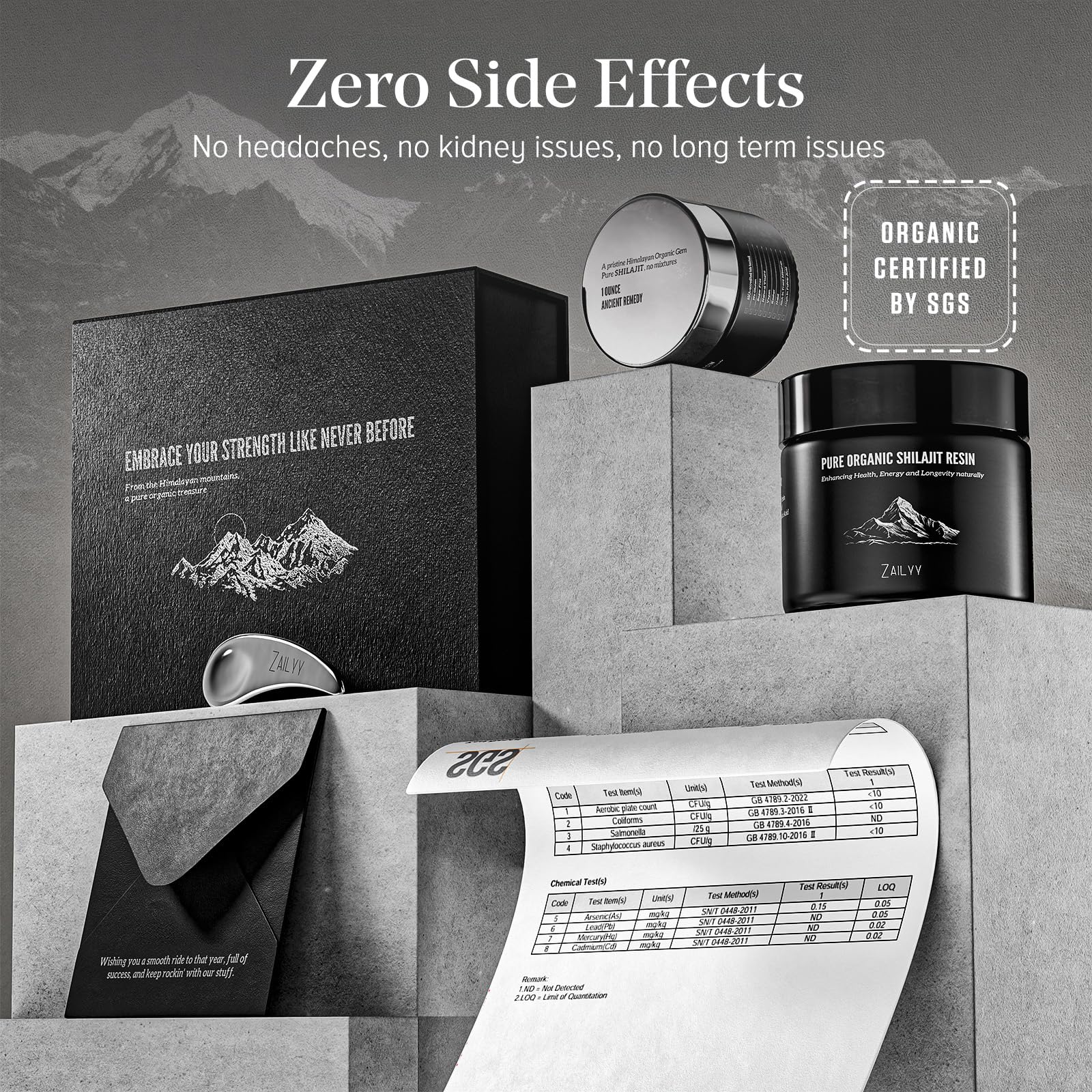 ZAILYY Pure Himalayan Shilajit Resin in lifestyle setting