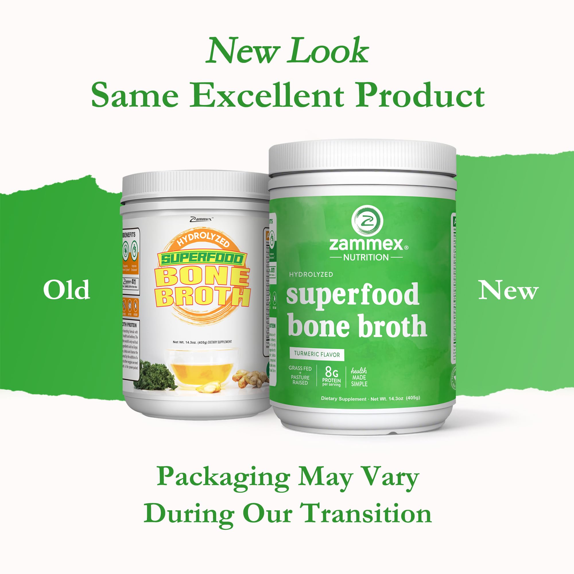 Zammex Bone Broth Protein Powder 405g packaging