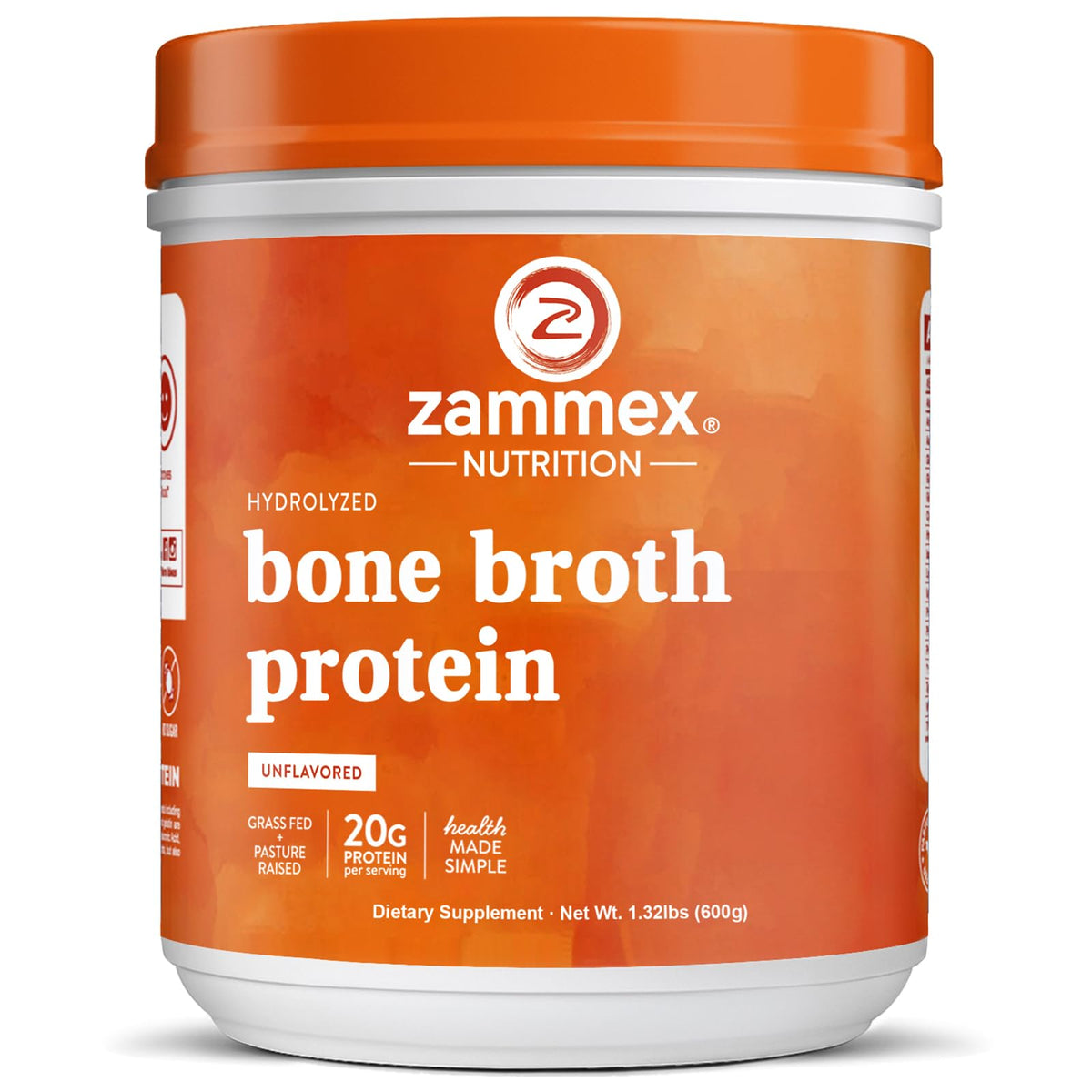 Zammex Collagen Bone Broth Powder 599g front view