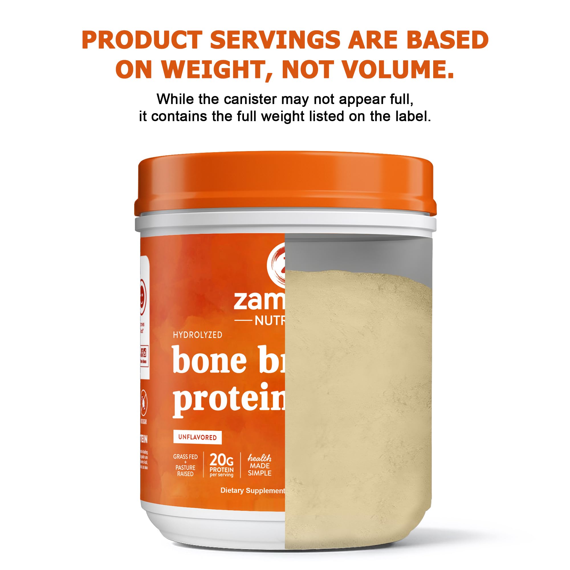 Zammex Collagen Bone Broth Powder nutritional information