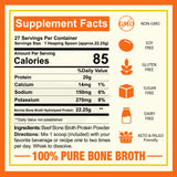 Zammex Collagen Bone Broth Powder packaging side view