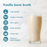 Zammex Collagen Bone Broth Protein Powder mixed in a glass