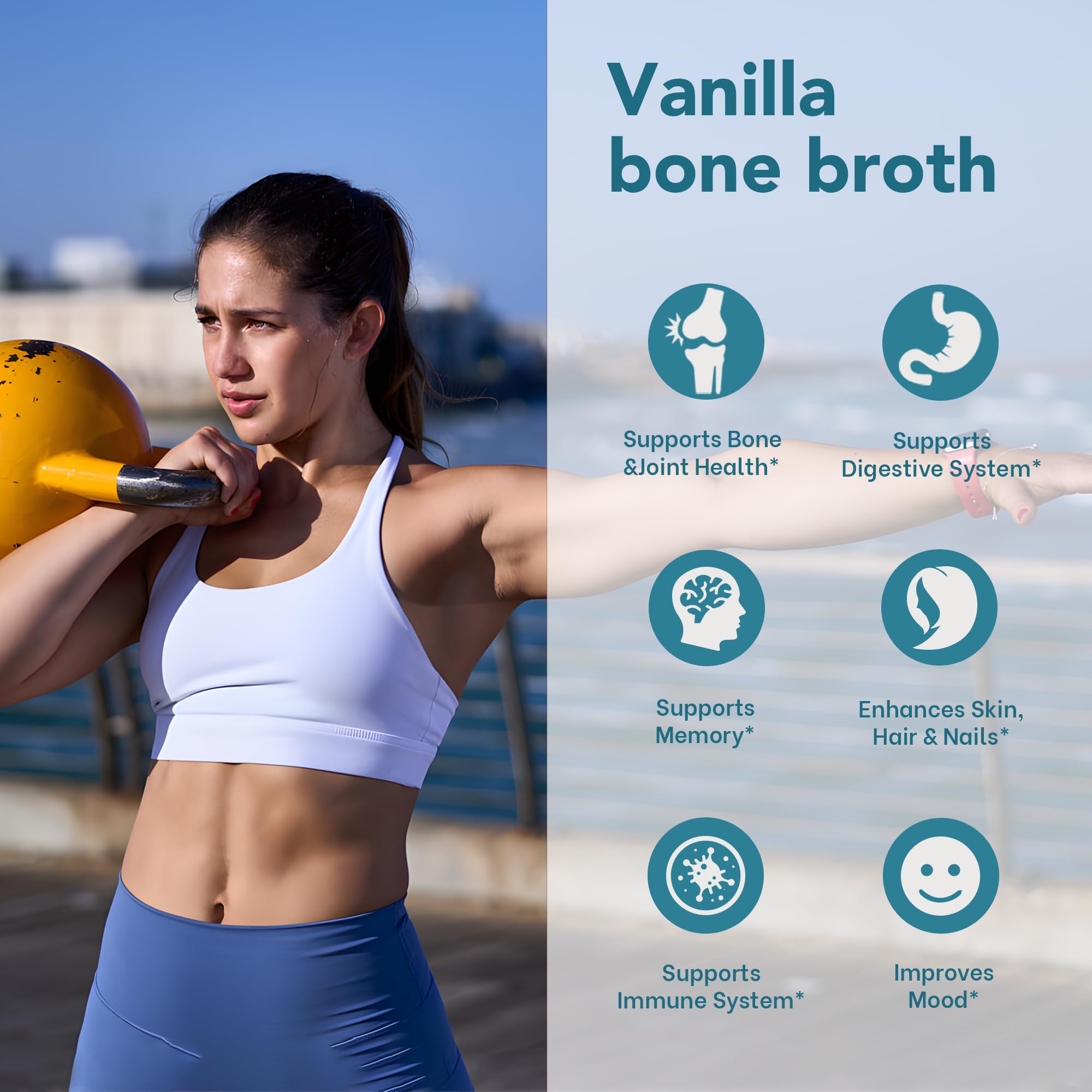 Zammex Collagen Bone Broth Protein Powder nutritional information