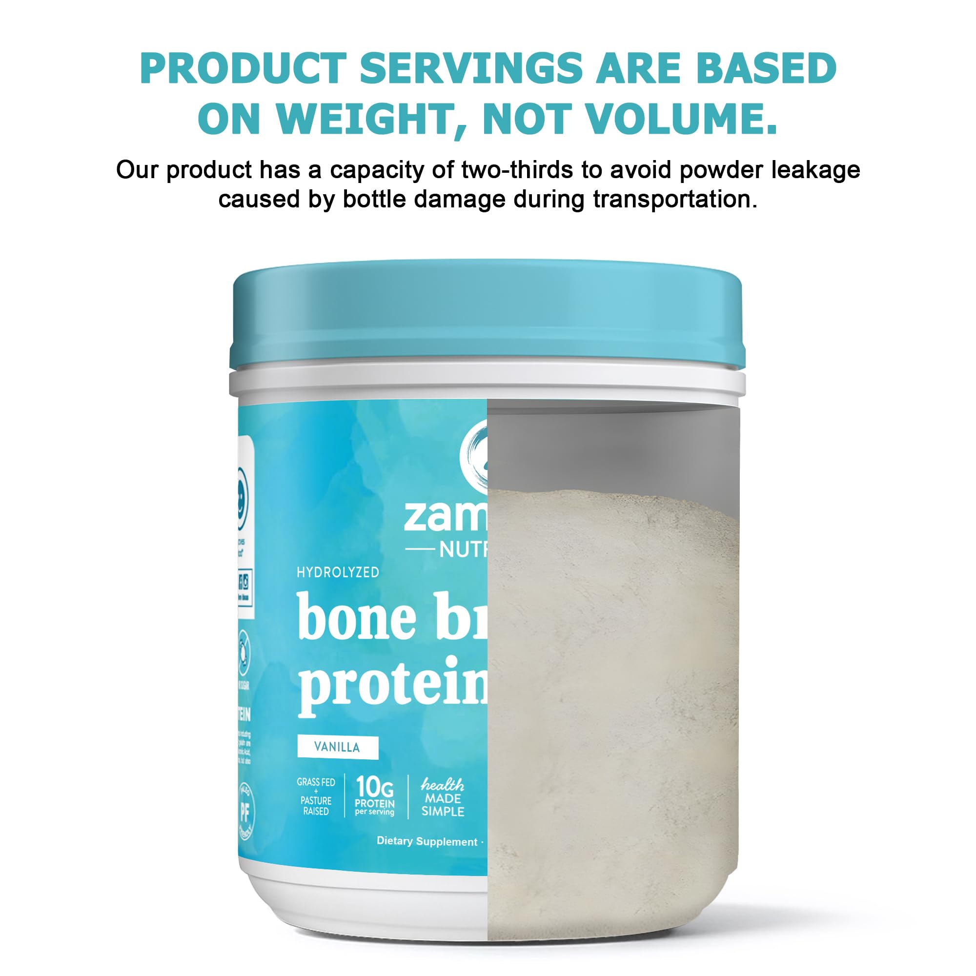 Zammex Collagen Bone Broth Protein Powder serving suggestion